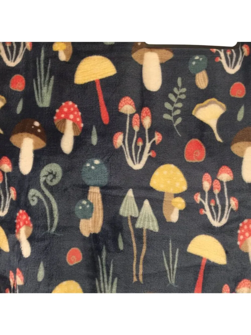 Moonflower Company Mushroom Oversized Plush Throw Dusty Blue 50